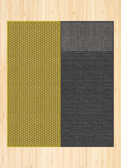 Teppich in Gelb-Schwarz