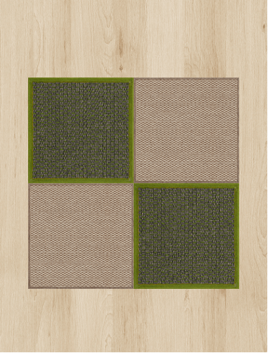 Teppich braun-grün