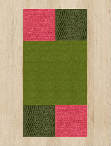 Teppich Pink und Grün