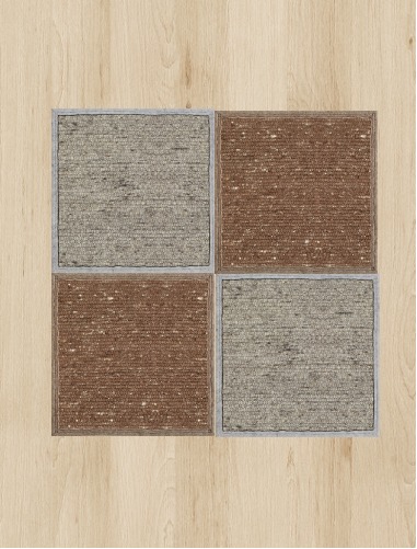 Rug in brown and grey